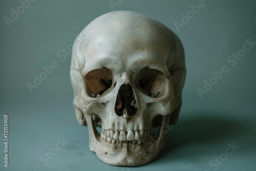 Human skull on a clean background. For commercial advertising and design