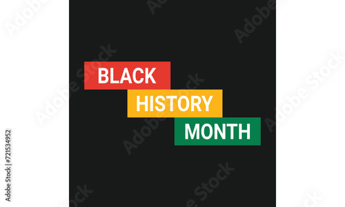 Black history month celebrate. Vector illustration design graphic Black history month. badge, February 2024