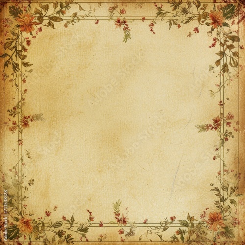 Vintage floral frame