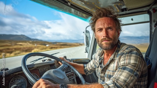 Portrait of a male truck driver © Adobe Contributor