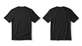 Black T-shirt back and front view