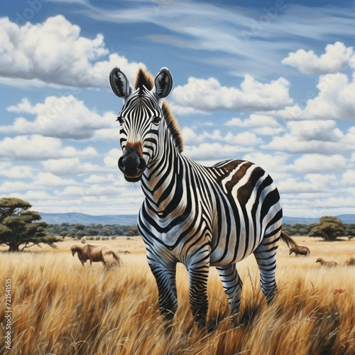 Zebra in the savanna.