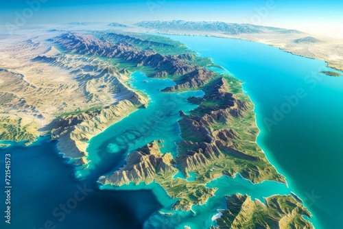 Satellite image of the Red Sea photo
