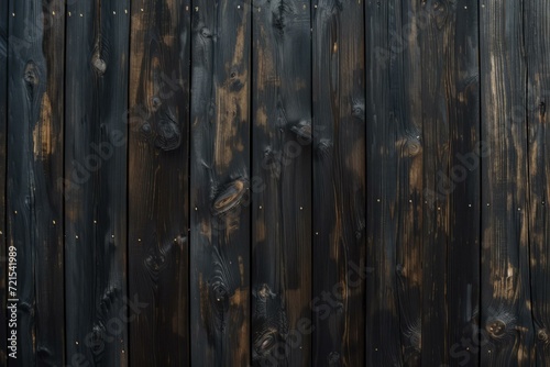 Black wooden fence texture background