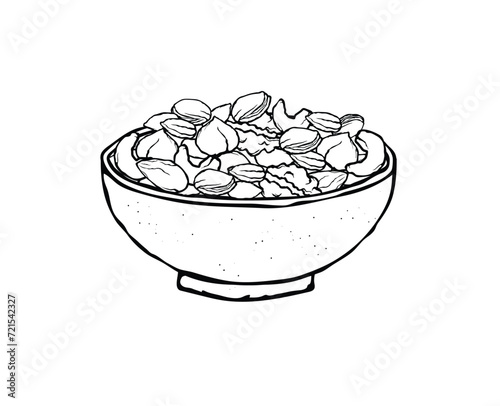 Vector illustration of mixed nuts