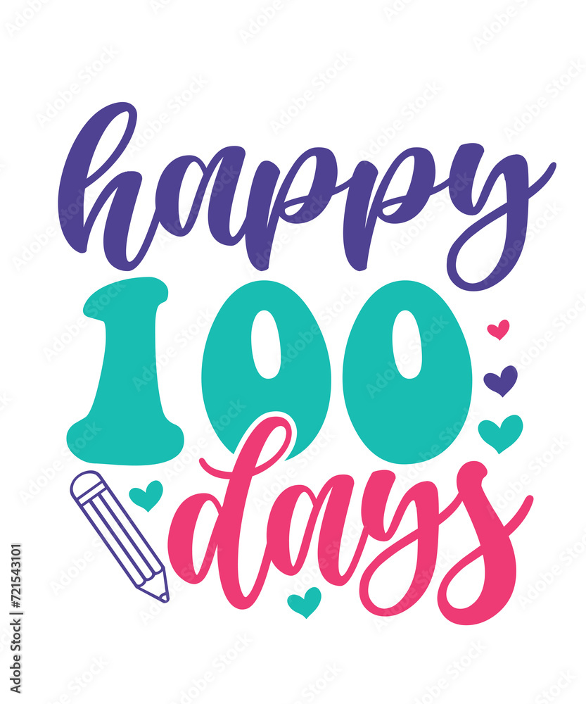 100 Days of School typography design on plain white transparent isolated background for card, shirt, hoodie, sweatshirt, apparel, tag, mug, icon, poster or badge 100 Days of School typography design on plain white transparent isolated background for card, shirt, hoodie, sweatshirt, apparel, tag, mug, icon, poster or badge