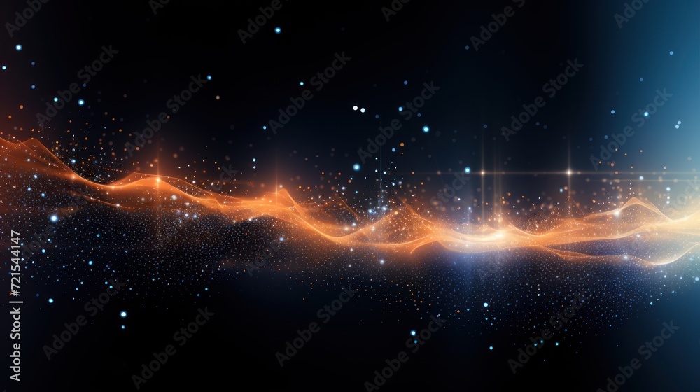 Innovation in Modern IT Technology Abstract Particle Background