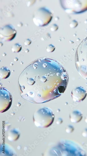 Close-up of water droplets on a shiny surface