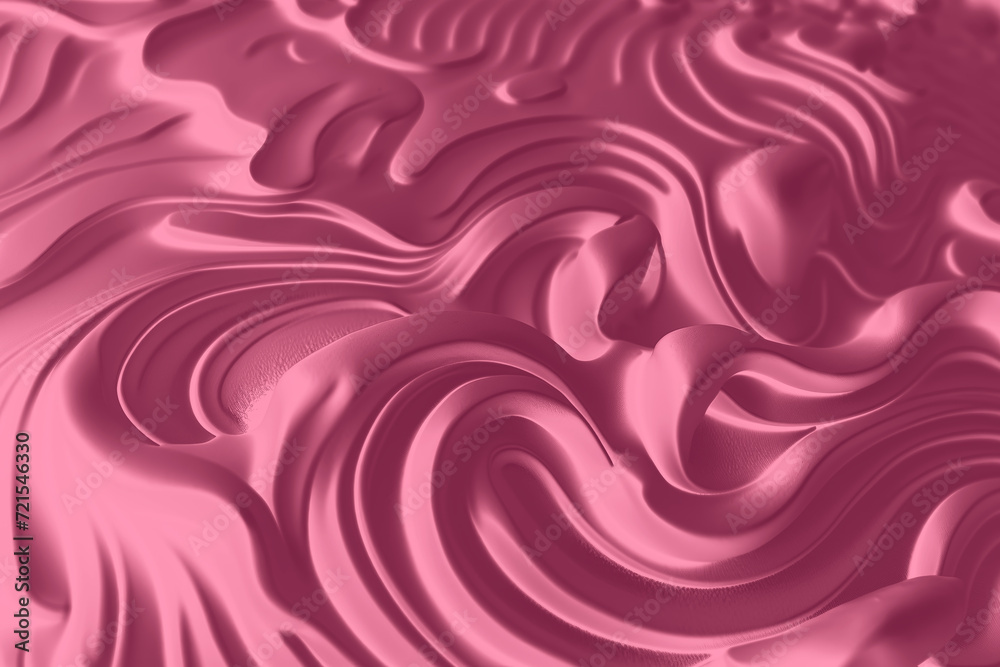 Colorful, soft, smooth and delicious texture of pink cream with waves. Created using generative AI. Colorful, soft, smooth and delicious texture of pink cream with waves. Created using generative AI.