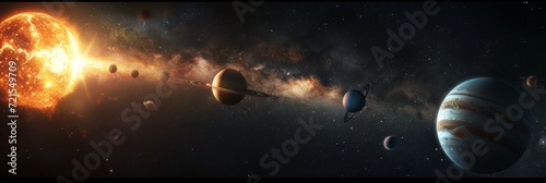 Beautiful photos of space with planets of the solar system