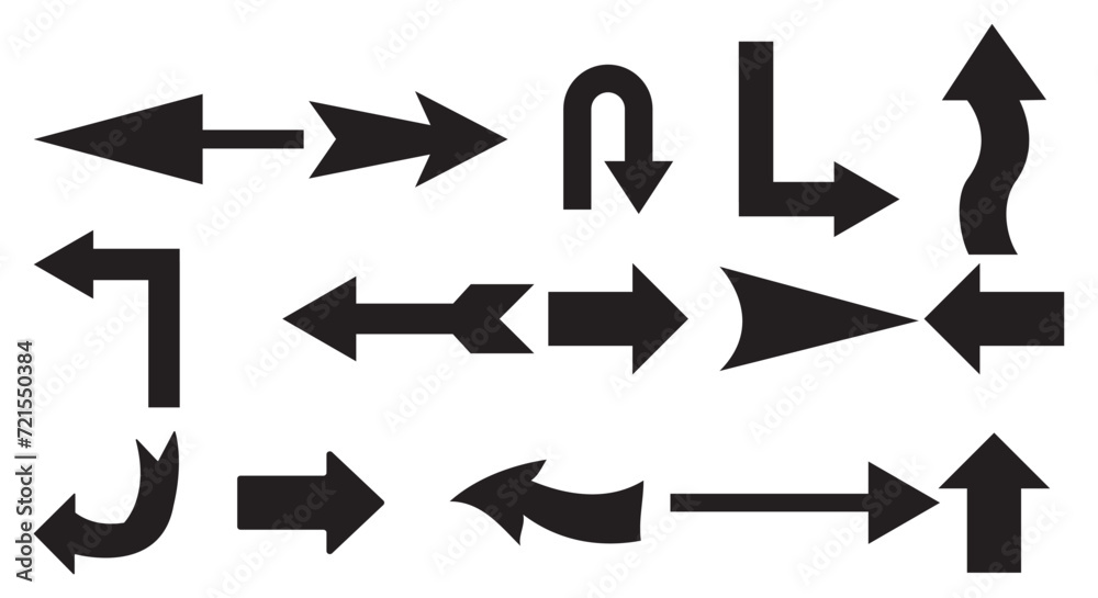 Arrows big black set icons. Arrow Cursor icon. Arrow vector collection. Modern simple arrows. Vector illustration eps 10 Arrows big black set icons. Arrow Cursor icon. Arrow vector collection. Modern simple arrows. Vector illustration eps 10