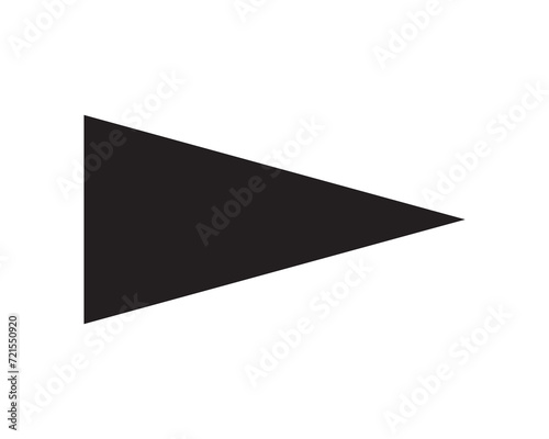 cursor arrow icon  computer mouse cursor arrow vector icon  black rectangle with three arrow heads.