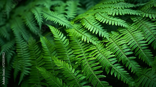 Fern leaves that grow in tropical climates