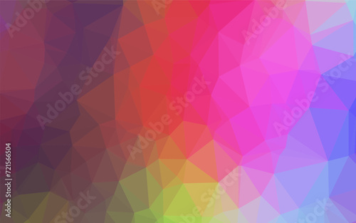 Light Multicolor, Rainbow vector abstract mosaic backdrop. Brand new colorful illustration in with gradient. The best triangular design for your business.