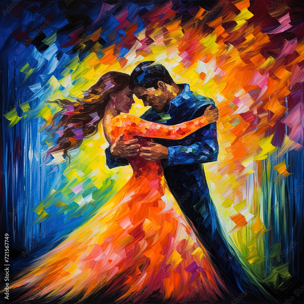 Fototapeta premium Couple Man And Woman Dancing. Vintage Dance Stock Vector set collection of abstract vector illustration, Image for advertising, Banner, Magazines