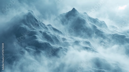 foggy beautiful mountains from above, macro, incredible, breathtaking, 