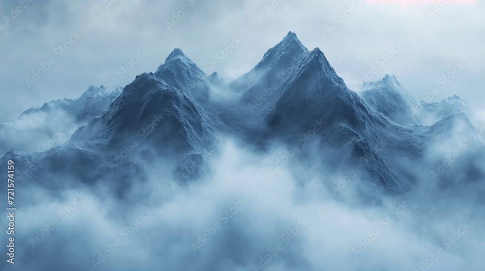 foggy beautiful mountains from above, macro, incredible, breathtaking,
