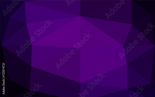 Dark Purple vector abstract polygonal cover. A vague abstract illustration with gradient. Textured pattern for background.
