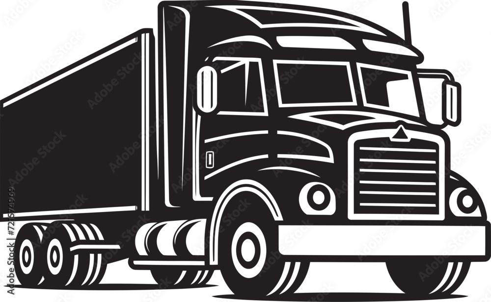 Vector Graphics for Cargo HaulingDetailed Trucking Network in Vector