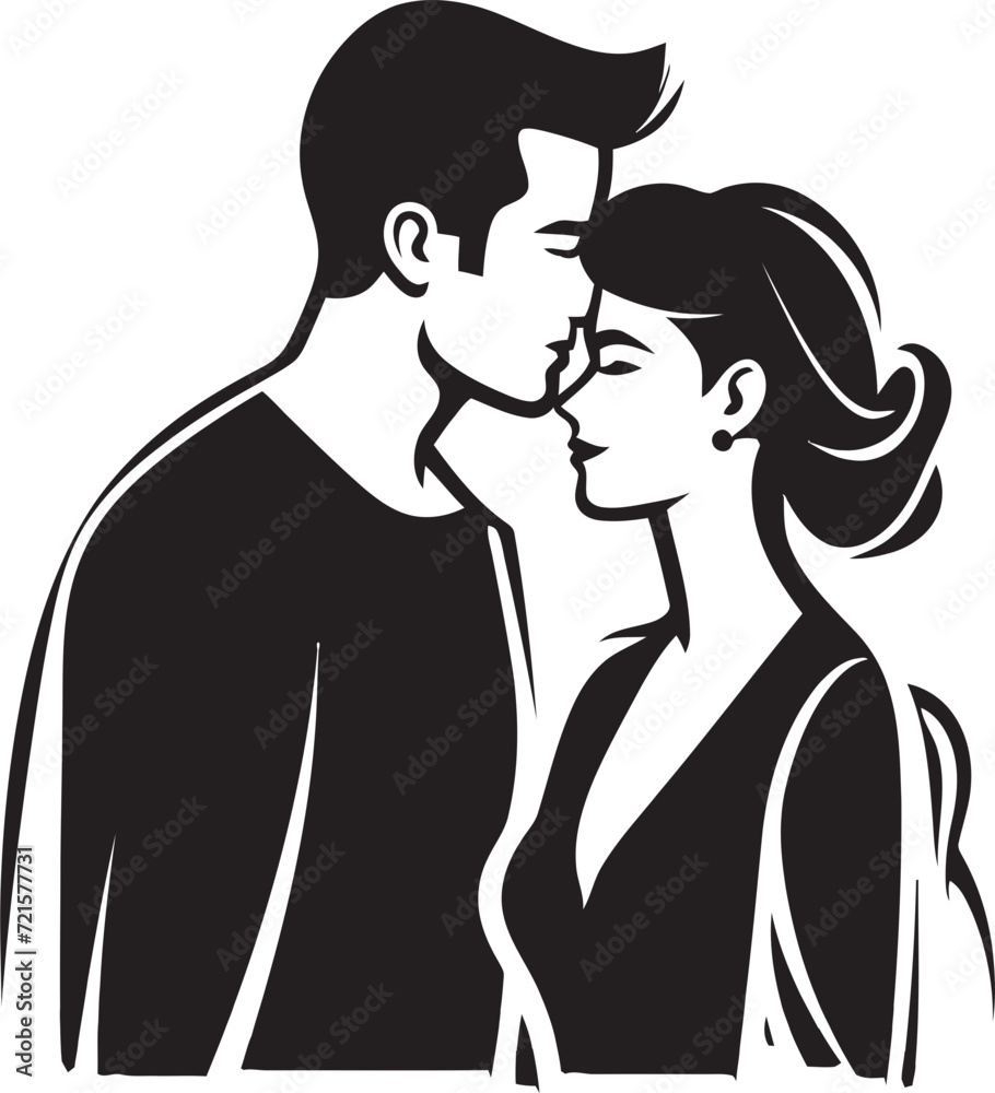 Crafting Atmosphere Couple Vector Illustration AestheticsConceptualizing Love Couple Vector Illustr