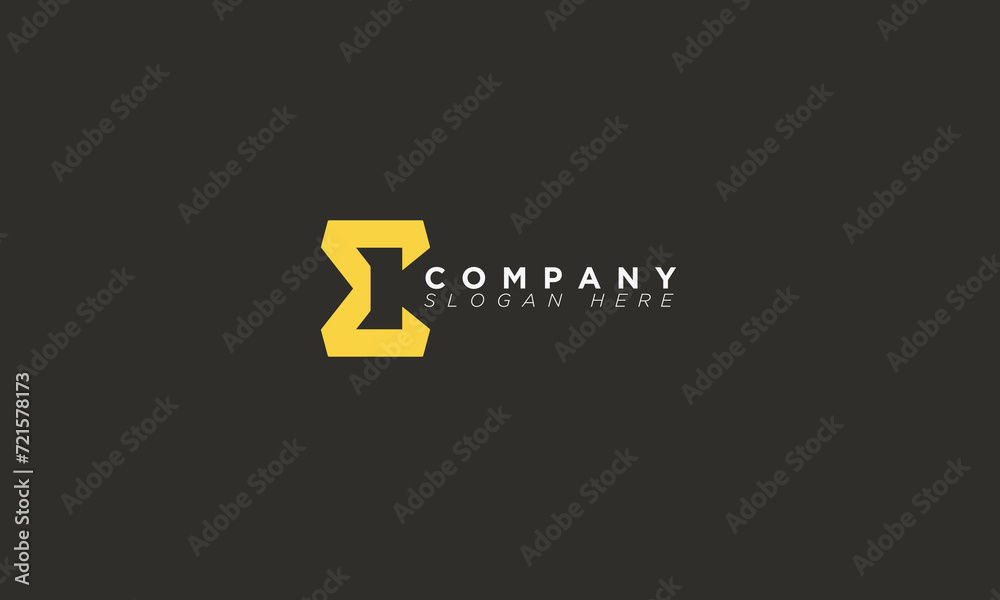 E Alphabet letters Initials Monogram logo