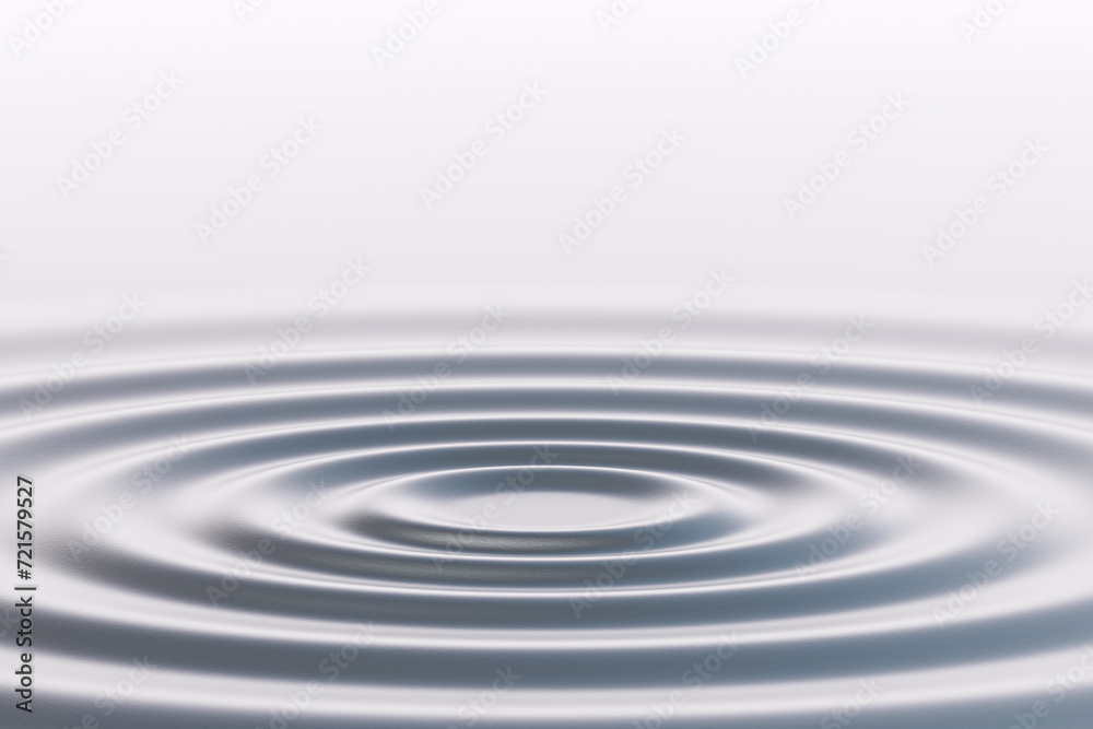 Abstract background in a form of waves over liquid metal surface because of drop