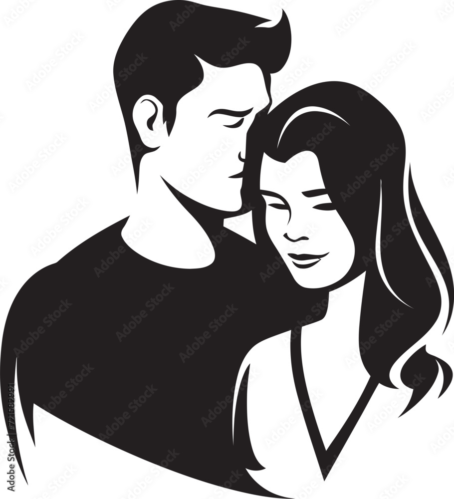Charming Duos Crafting Couple Vector NarrativesEmotional Symphony Couple Vector Illustration