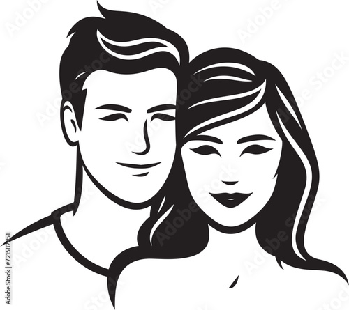 Dynamic Impressions Crafting Couple Vector InsightsChromatic Expressions Evoking Couple Vector Emot
