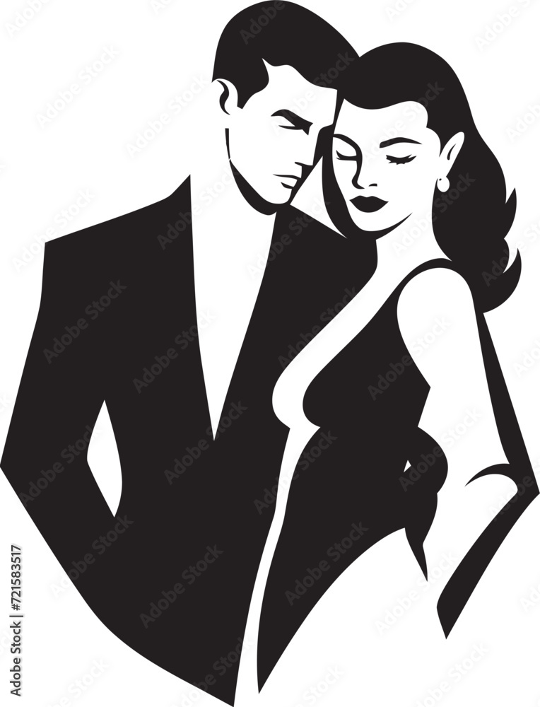 Vivid Expressions Vibrant Couple Vector StylesDynamic Affection Expressive Couple Narratives