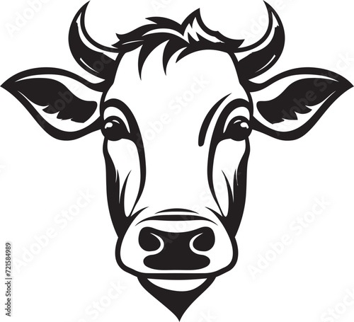 Expressive Cow Vector ArtworkAbstract Cow Vector Prints