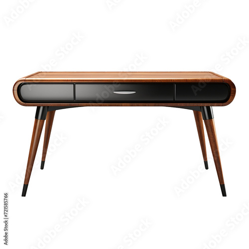 Cutout of a Classic Wooden Table Isolated Against a Transparent Background (PNG) - AI Generative