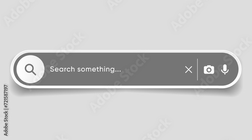 Search Bar with suggestions for UI UX design and web site. Search Address and navigation bar icon. Collection of search form templates for websites. Search engine web browser window template.