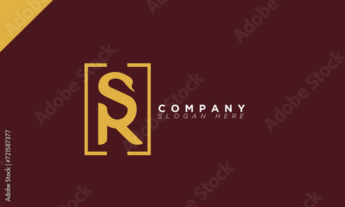 SR Alphabet letters Initials Monogram logo