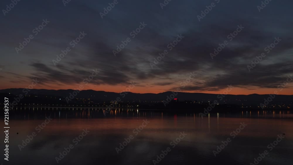 calm dusk and clouds over lake calm dusk and clouds over lake