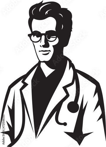 Illustrated Icons Depicting Doctors in Artistic SplendorThe Illustrated Journey of Healthcare Provi photo