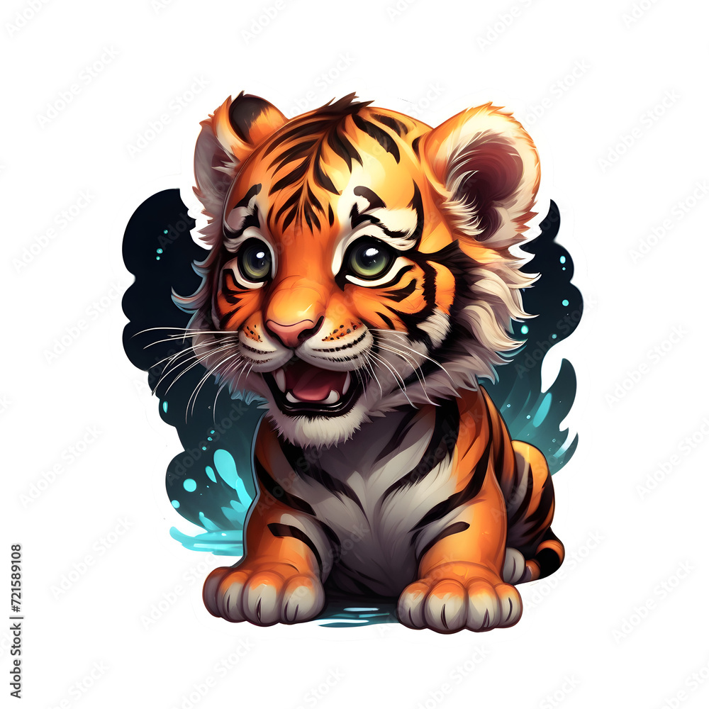 tiger on white background tiger on white background