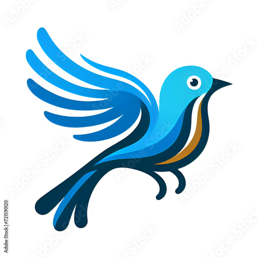 Logo illustration of a bird isolated on a white background