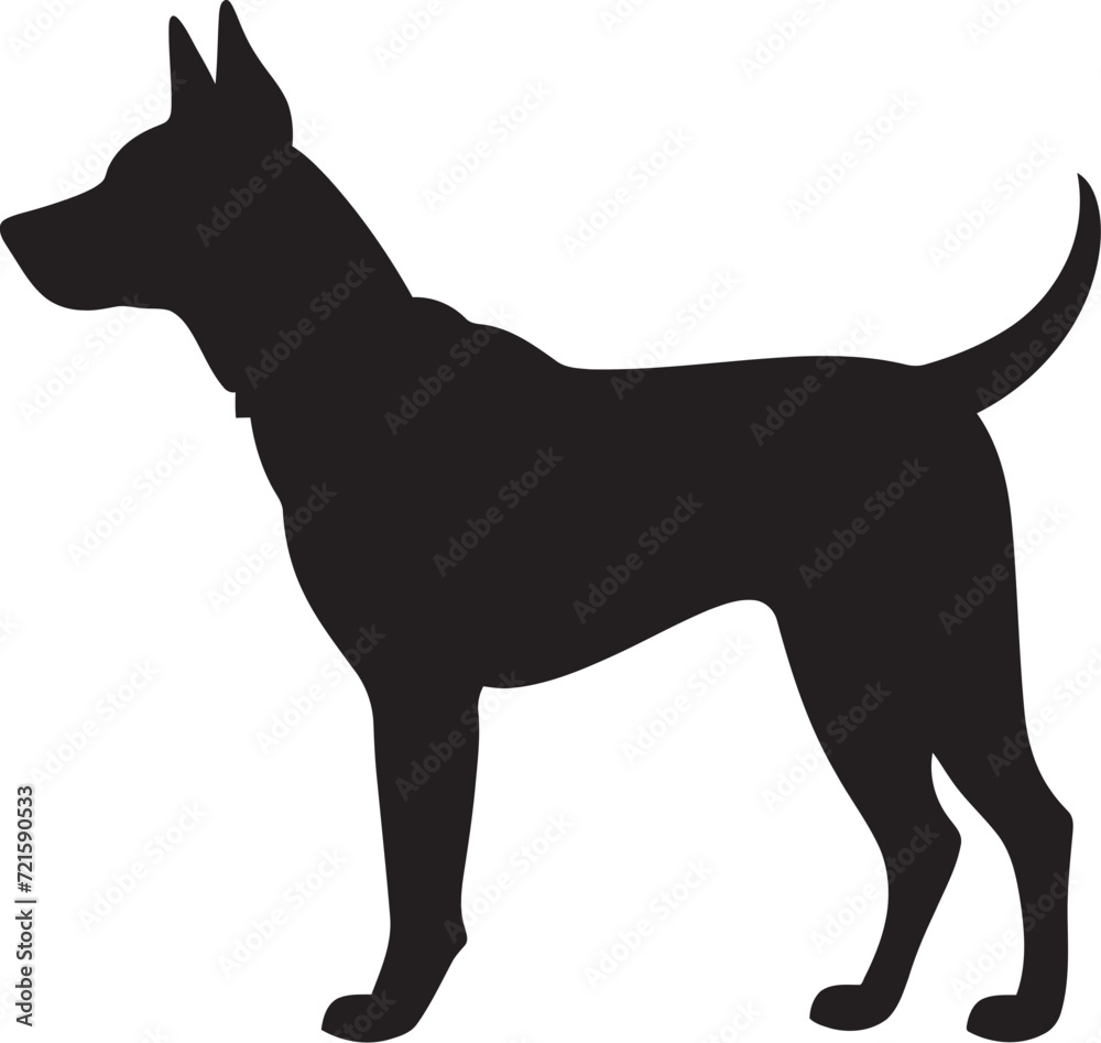 Artistic Doggy Wonders Vectorized SplendorVectorized Tail Chasing Charm Dog Vectors