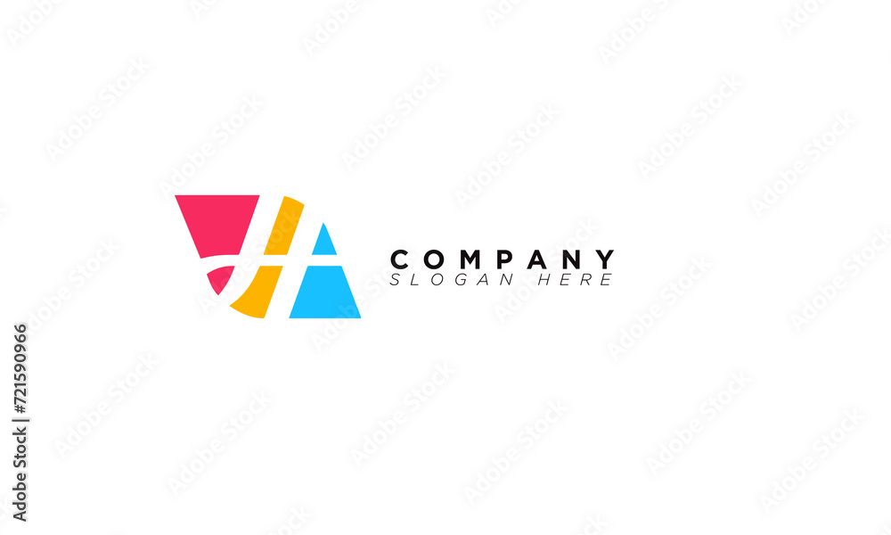 HA creative and coloful logo for banding and company icon