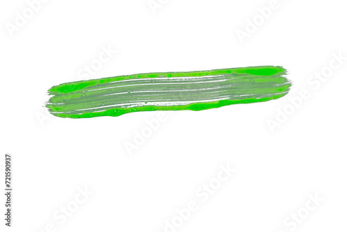 grüner freigestellter farbige Pinselstriche auf transparentem Hintergrund, .Borstenpinselstrich als Farbstreifen Markierung
