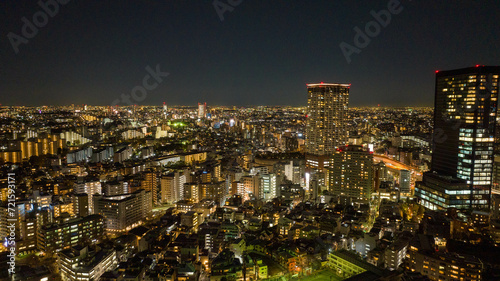 Night flight of Tokyo  Japan