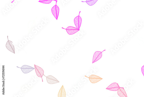 Light Pink vector doodle backdrop.
