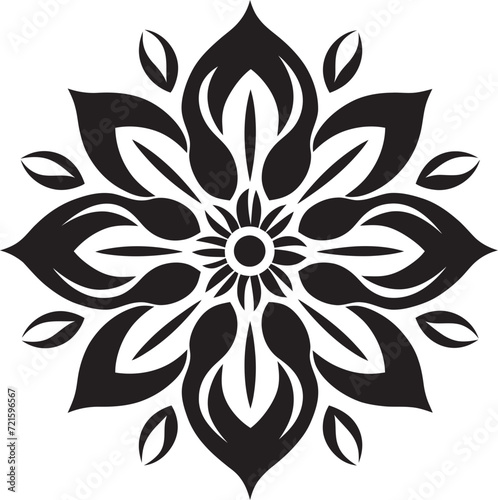 Silhouette Serenity Floral Vector DesignsDarkened Beauty Black Floral Vector Art
