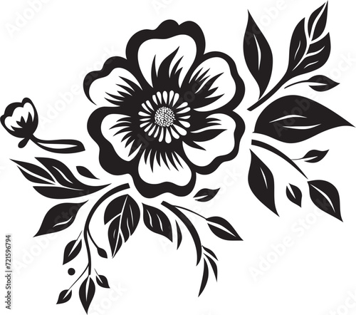 Midnight Petal Symphony Black Vector IllustrationsMystic Noir Gardens Floral Vector Ensembles