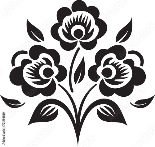 Ethereal Midnight Bouquets Floral Vector ArtistryObsidian Bloom Sonata Black Floral Vectors