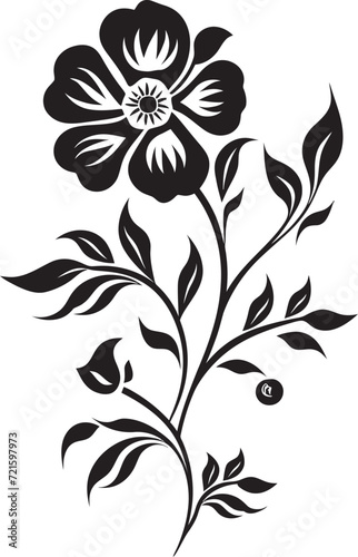 Fototapeta Naklejka Na Ścianę i Meble -  Chic Midnight Melody Midnight FloraNocturnal Petal Symphony Blackened Florals