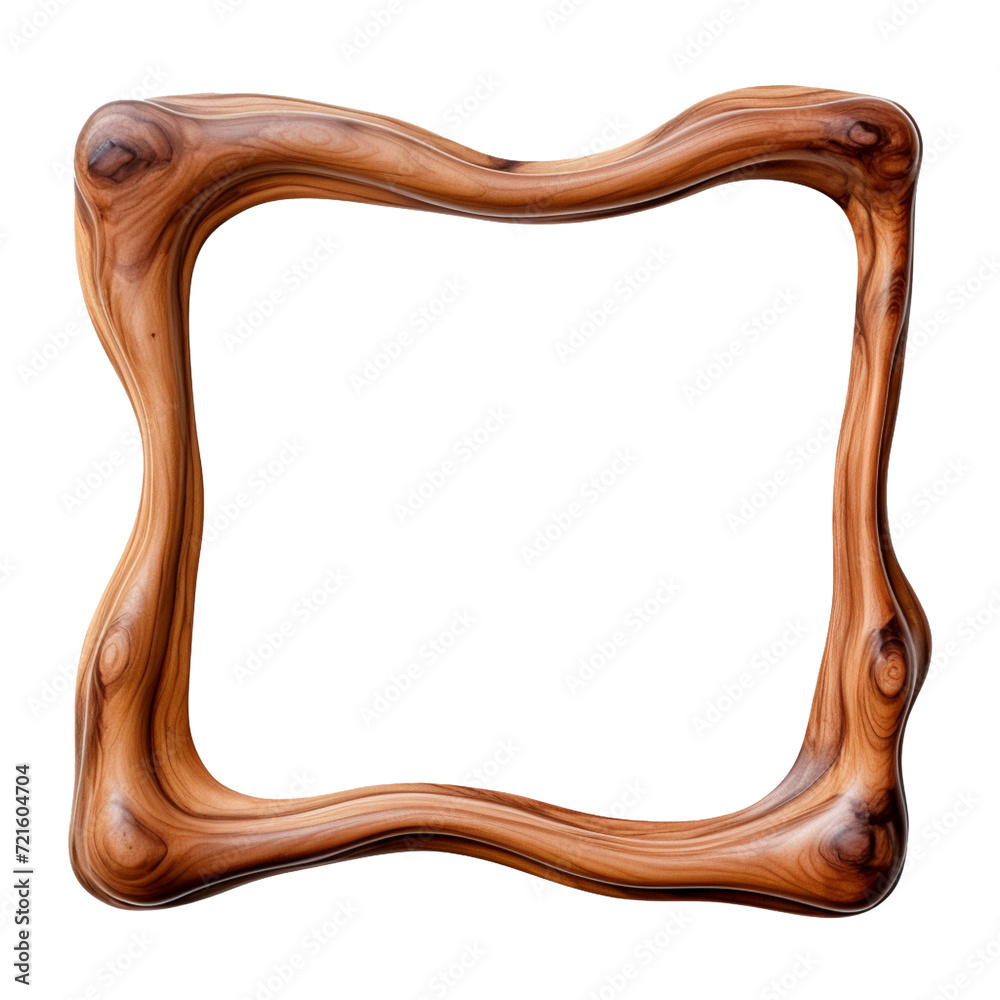 Cutout of an Abstract Photo Frame Isolated Against a Transparent Background (PNG) - AI Generative Cutout of an Abstract Photo Frame Isolated Against a Transparent Background (PNG) - AI Generative