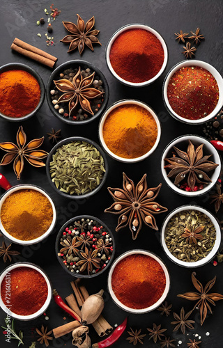 variety of spices
