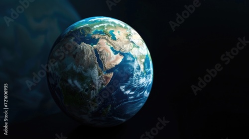 Close up view of the Earth, showcasing its vibrant colors and intricate details. Perfect for use in educational materials, presentations, or as a background for space-related projects