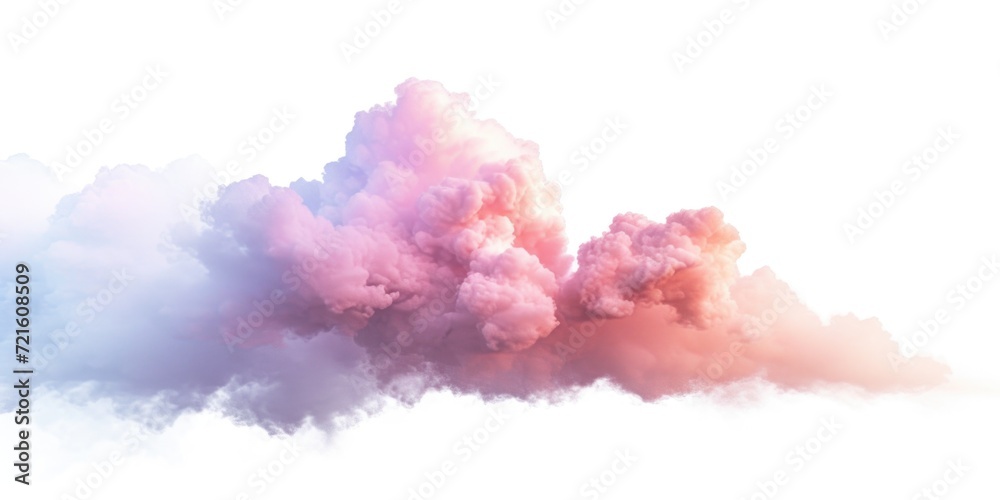 A plane is seen flying through a sky filled with fluffy clouds. This image can be used to depict travel, aviation, freedom, or a sense of adventure